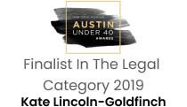 Kate Lincoln Goldfinch Austin Under 40 Awards Finalist In Legal Category 2019