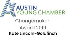 Kate Lincoln Goldfinch Changemaker Award 2019 By Austin Young Chamber