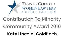 Kate Lincoln Goldfinch Contribution To Minority Community Award 2010 By Tcwla