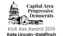 Kate Lincoln Goldfinch Kickass Award 2019 Capital Area Progressive Democrats